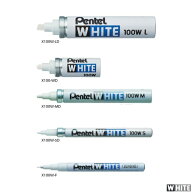 ぺんてる ホワイト X100W 【極太/太字/中字/極細/超極細】 白インク 1本 Pentel WHITE 油性ペン