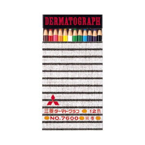 �O�H���M ���� �_�[�}�g�O���t K760012C 12�F�Z�b�g MITSUBISHI Pencil DERMATOGRAPH �K���X ���� �v���X�`�b�N