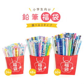 鉛筆 福袋 24本 48本 60本 選べるセット 男の子 女の子 文房具 えんぴつ まとめ買い 小学生 2B 4B B HB学用品 アウトレット 訳あり メール便対応【メール便可】[M便 1/1]