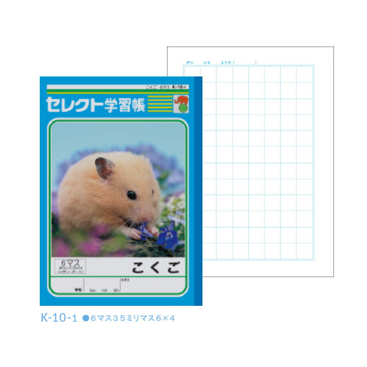 楽天市場 ノート B5 自由帳 文房具 K 10 1 セレクト学習帳 国語 こくご 6マス35ミリマス6 4 十字リーダー入 メール便可 M便 1 5 文具王のｏｓｋ