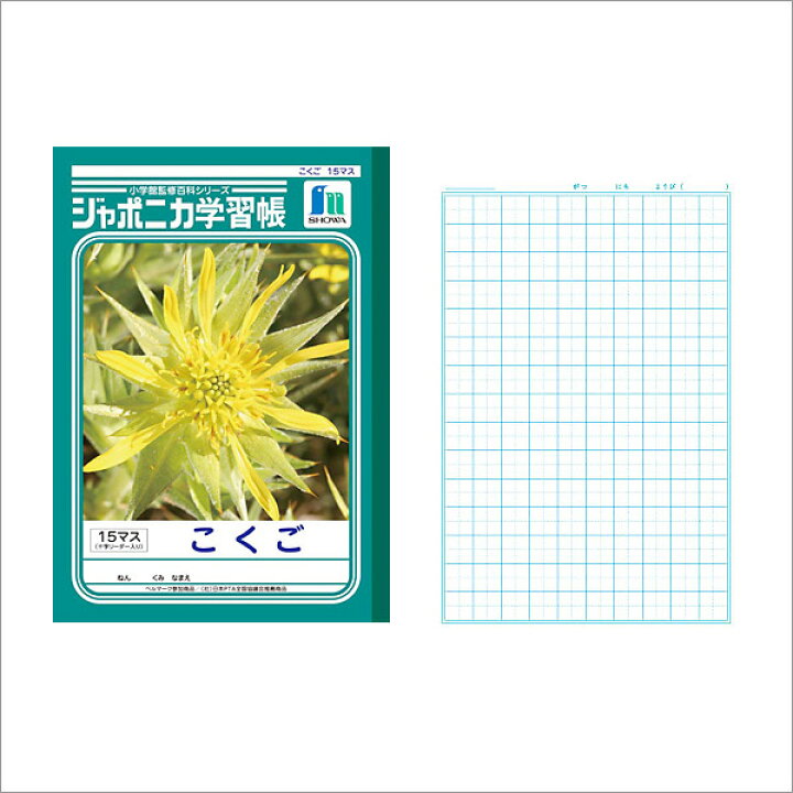 楽天市場 ノート B5 方眼 文房具 学習ノート ジャポニカ学習帳 こくご B5 15マス 十字リーダー入 Jl 10 メール便可 M便 1 5 文具王のｏｓｋ