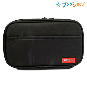 リヒトラブ ペンケース A7551-24 LIHITLAB 筆入れ 筆箱 収納便利 たくさん入ってスッキリ整理 ペン・文具・小物 見開き式 小物収納 小型3連メッシュポケット カードとメモが入る外側ポケット フ