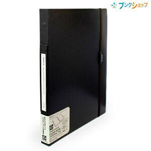 LIHITLAB. SMART FIT 2�^�C�v�|�P�b�g �N�����[�u�b�N������ A4 30�� �u���b�N N-7520-24