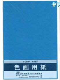 マルアイ 色画用紙 八ッ切 (270mm×390mm) 10枚入り いろがようし 工作 青 工作紙 図面 工作 版画 ポスター 台紙 表紙 アート用品 画材用紙 ポスター パンフレット イラスト