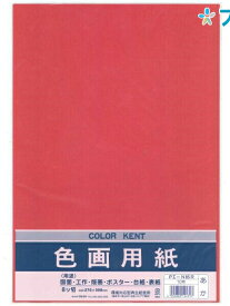 マルアイ 色画用紙 八ッ切 (270mm×390mm) 10枚入り いろがようし 工作 赤 工作紙 図面 工作 版画 ポスター 台紙 表紙 アート用品 画材用紙 ポスター パンフレット イラスト