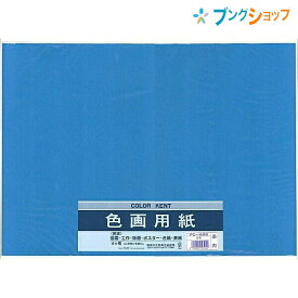 マルアイ 色画用紙 四ッ切 (390mm×540mm) 5枚入り いろがようし 工作 青 工作紙 図面 工作 版画 ポスター 台紙 表紙 アート用品 画材用紙 ポスター パンフレット イラスト