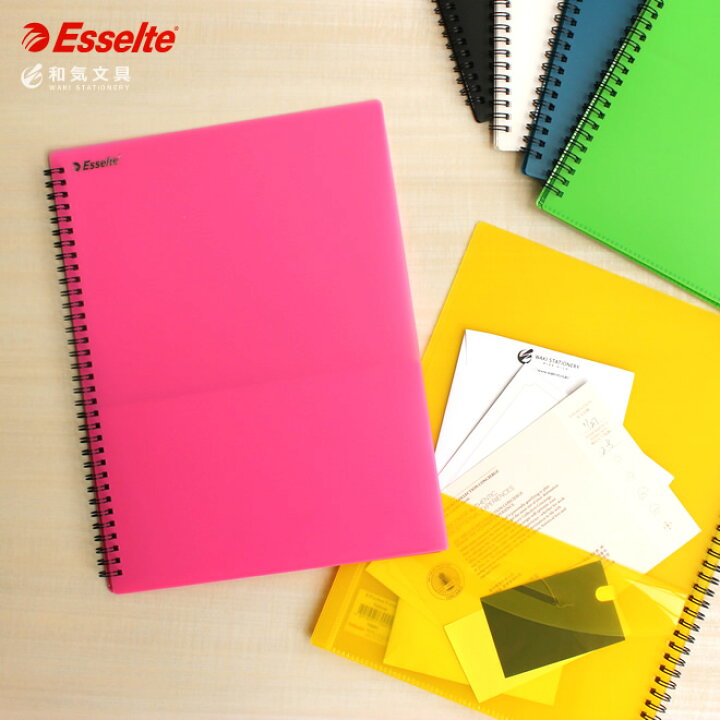楽天市場 ファイル エセルテ Esselte 8ポケットa4 クリア ファイル デザイン おしゃれ 文房具の和気文具