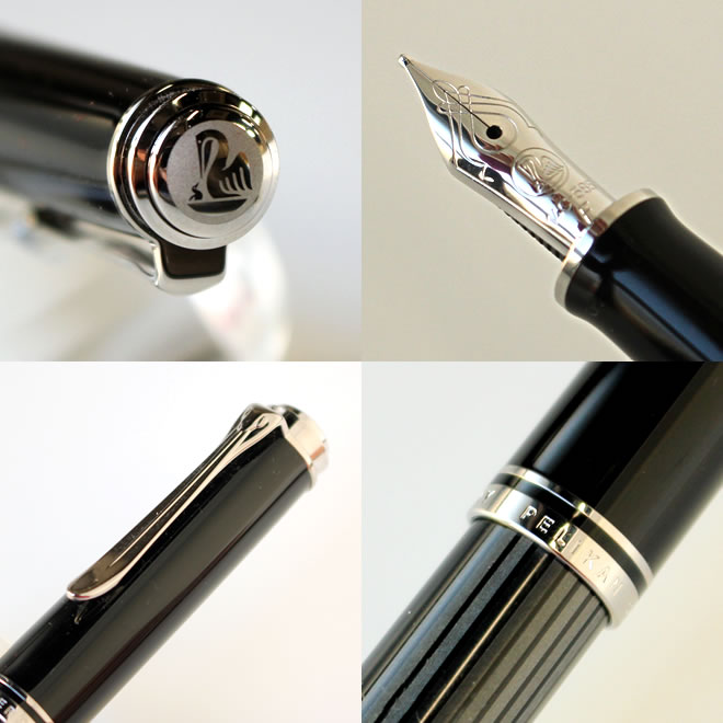【名入れ 無料】 ペリカン Pelikan スーベレーンM405 ブラックストライプ 万年筆【あす楽対応】 | 文房具の和気文具