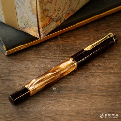 万年筆【名入れ無料】ペリカンPelikanクラシックM200マーブルブラウン万年筆ピストン吸入式
