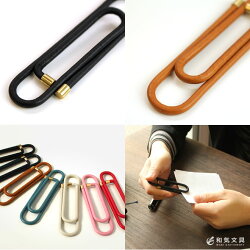 【あす楽対応】本革ギフト日本製革巻きクリップL