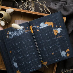 クオバディスQUOVADISライフジャーナルLIFEJOURNALドットDOTSA5ブラックエディションページ番号付5mmドット方眼ノート