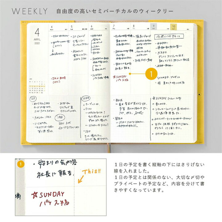楽天市場 手帳 22年 4月始まり B6 ウィークリー スケジュール帳 名入れ 無料 いろは出版 サニー手帳 ウィークリー セミバーチカル B6サイズ メール便送料無料 週間 22年3月 23年3月 あす楽対応 文房具の和気文具