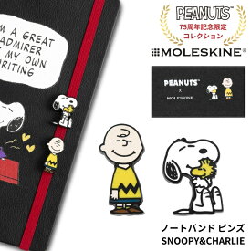 正規品 限定 モレスキン ピーナッツ ピンズ 2個セット スヌーピー ウッドストック チャーリーブラウン MOLESKINE PEANUTS SNOOPY メール便送料無料 カスタマイズ チャーム ワンポイント