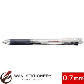 ゼブラ クリップオンスリム 2色ボールペン 0.7mm 透明 （インク色：黒・赤) B2A5-C [B2A5]