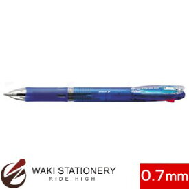 ゼブラ クリップオンスリム 4色ボールペン 0.7mm 青 （インク色：黒・赤・青・緑) B4A5-BL