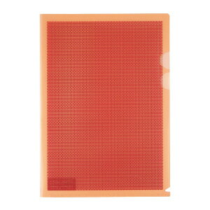 プラス カモフラージュホルダー A4 ハード仕切り付 オレンジ FL-129CH 89-573