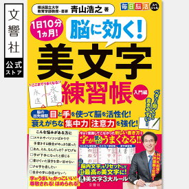 【開きやすい特別製本】脳に効く！美文字練習帳 入門編｜ペン字 ペン字練習帳 硬筆 手書き ペン習字 美文字 脳トレ 脳ドリル 高齢者向け シニア向け くせ字 認知症予防 高齢者施設 介護施設 老人ホーム 脳活ドリル