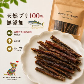 【月間優良ショップ受賞】犬 おやつ 無添加 国産 魚 ジャーキー 長崎県産 ブリ　ヤズ　ハマチ 100％ ヒューマングレード 高たんぱく 低脂肪 手作り シニア 小型犬 大型犬 スティックジャーキー 30g BUN’S KITCHEN 管理栄養士