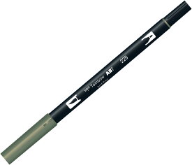 【メ可】トンボ鉛筆　水性マーカー　AB−T＜Gray Green(グレイグリーン)＞　デュアルブラッシュペン　AB-T228