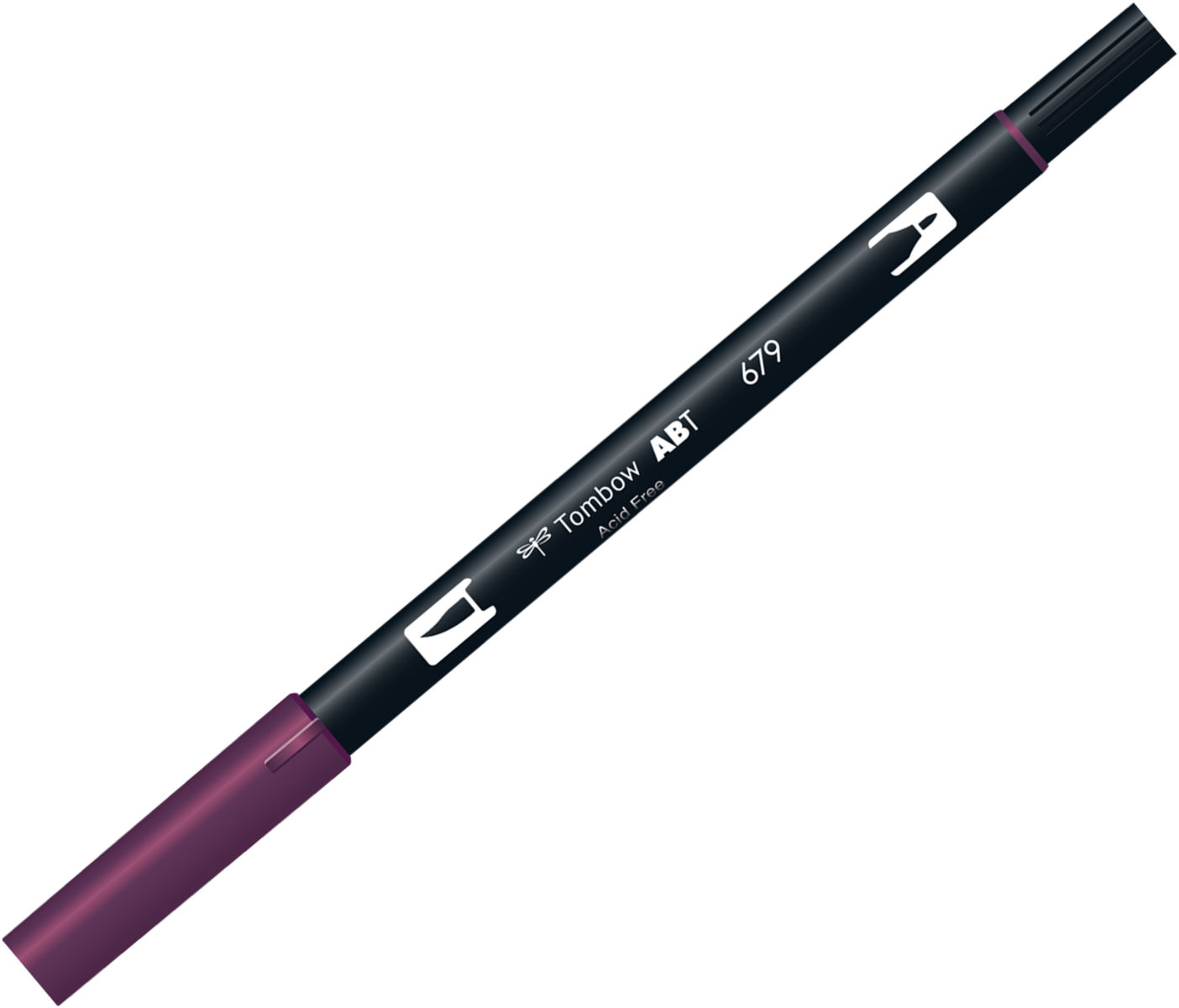 AB-T12本以上ご購入の方にプレゼント実施中（数量限定） 【メ可】トンボ鉛筆 水性マーカー ＡＢ－Ｔ＜Dark Plum(ダークプラム)＞ デュアルブラッシュペン AB-T679