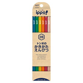 【メ可】トンボ鉛筆　かきかたえんぴつ　2B　ナチュラルN04　ippo!　KB-KNN04-2B