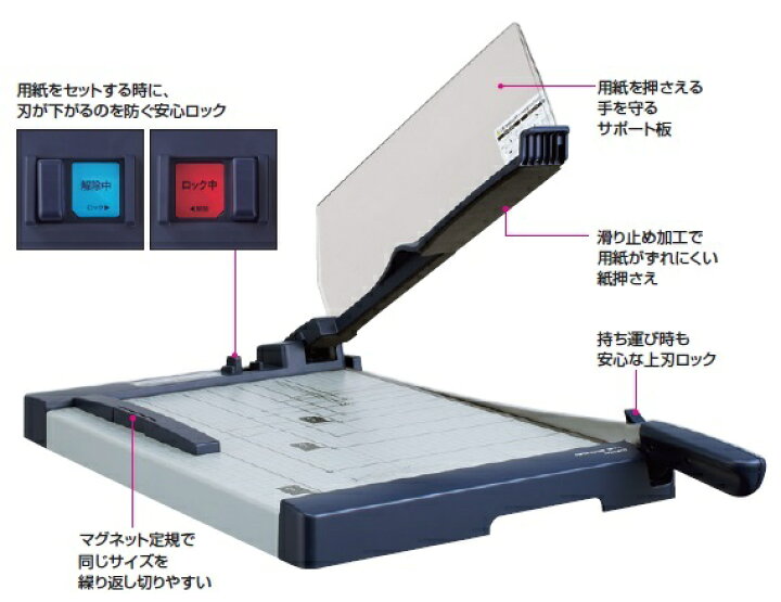 楽天市場】コクヨ ペーパーカッター(押し切り式) A3 DN-G101 : ブング 