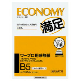 【メ可】コクヨ　ワープロ用感熱紙（エコノミー満足タイプ）　B5　100枚　タイ-2024N