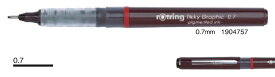 【メ可】ロットリング　ティッキー　グラフィック　ファイバーチップペン　0.7mm　（12本セット）　1904757