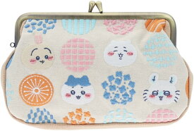 【サンスター文具】　ちいかわ 畳刺繍がま口ポーチ ベージュ【送料込】