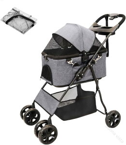 �y�b�g�J�[�g ���C���J�o�[�t�� �����^ ���J�[�g �������p �����p �܂肽���ݎ��[ �R���p�N�g�݌v ��J�� �X�g�b�p�[�t�� ���^�� ���^�� �L�p 2way �y�� �ω׏d15KG �O���[ �y�b�g�J�[�g+���C