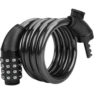 チェーンロック 自転車 盗難防止 鍵 カギ 防犯グッズ ロードバイク オートバイ 持ち運び パスワード ダイヤル式 自宅 通勤 通学 駐輪場 取付簡単 耐久性 防水 防錆 黒