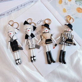 キーホルダー バッグチャーム ドール かわいい おしゃれ 人気 人形 大き目 可愛い リボン 女の子 女性 マダム キーホルダー ファッション 女性 おしゃれ 大人女子