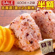 【半額以下！17日10:00迄 期間限定2,160円→1,000円！】 雑穀 雑穀米 北海道 金の.24穀米 800g(400g×2袋…
