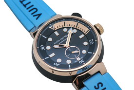 LOUISVUITTON　Ref.QA123Zタンブールストリートダイバーブラックブレイズ【新品同様】☆