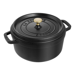 ストウブ ピコ ココット ラウンド 24cm 40500-241 [ブラック] (鍋 