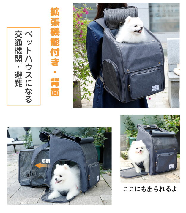 楽天市場】【WINSUN正規代理】犬リュック 猫 拡張 折りたたみ キャリーリュック ペットリュック 防災 犬用りゅっく 中型犬 旅行 電車リュック ペット 自転車 避難 猫キャリーバック 犬用リュック 小型犬 犬 キャリー リュック 犬用リュック : ブリッジワールド