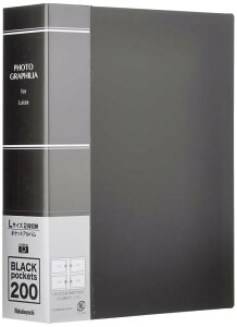 ナカバヤシ アルバム フォトグラフィリア L判 200枚 2段 ブラック PHL-1020-D