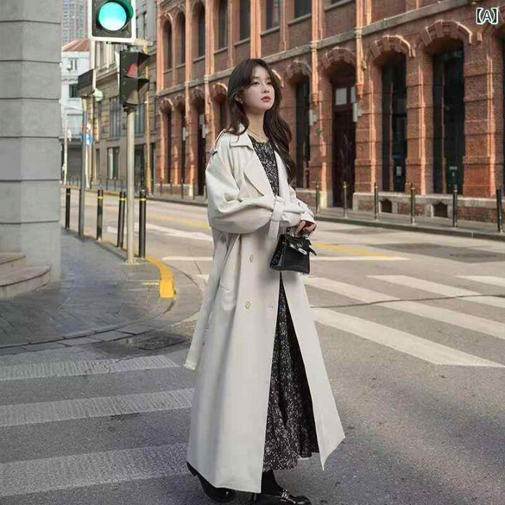 楽天市場】トレンチコート レディース 高身長 グレー スプリングコート 