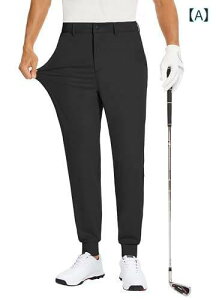 パンツ メンズ ゴルフ ウェア ジョガーパンツ カジュアル スポーツ トレーニング ロングパンツ ポリエステル 速乾 伸縮性 ブラック ホワイト ネイビー カーキ グレー ベージュ 春夏 秋冬