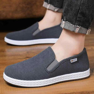 布靴 メンズ ローカット スリッポン キャンバス スニーカー 普段履き 散歩靴 ウォーキングシューズ フラットソール 春夏秋 黒 グレー 黄色