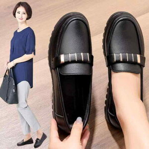 靴 レディース 婦人靴 中高齢者 ママシューズ ローファー スリッポン ぺたんこ靴 フラットシューズ ラウンドトゥ ソフト スムース 通気性 滑り止め 履きやすい 歩きやすい 30代 40代 50代 春夏