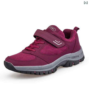 靴 レディース 高齢者 婦人靴 スニーカー カジュアル 運動靴 高ヒール 8cm以上 粗めヒール 合成皮革 ゴム底 メッシュ 春夏秋冬 赤 紫 黒 グレー 36 37 38 39 40 41 42 43 44 45 46 47