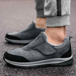 登山靴 レディース メンズ trending/now スニーカー ローカット スエード 運動靴 カジュアルシューズ 防寒 保温 秋冬 ブラック グレー レッド 大きいサイズ