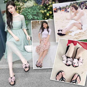 サンダル レディース ビーチサンダル 厚底 蝶 坡跟 スリッパ 花柄 EVA 疲れにくい 履きやすい 歩きやすい 滑り止め 軽量 中敷きクッション 旅行 普段使い リゾート