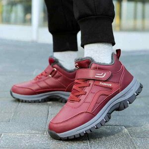 スニーカー メンズ レディース 介護シューズ 高齢者シューズ リハビリシューズ 履きやすい 冬用 暖かい ローカット 面ファスナー 合成皮革 黒 赤 グレー