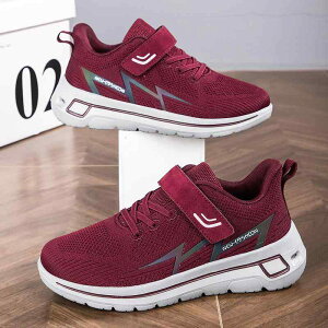 スニーカー レディース 介護シューズ 高齢者シューズ リハビリシューズ 婦人靴 メッシュ 面ファスナー 履きやすい 軽量 運動靴 ウォーキングシューズ 黒 赤 紫 グレー 春