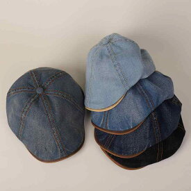 帽子 レディース デニム キャスケット ファッション カジュアル ベレー帽 紫外線対策 日よけ 婦人帽子 春夏 秋冬 ネイビー ブルー2