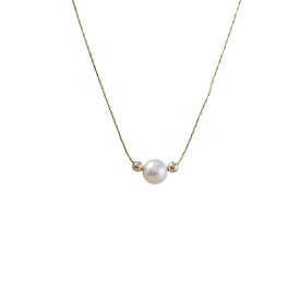 ネックレス レディース 淡水パール シルバー925 鎖骨チェーン エレガント 竹節チェーン パーティー