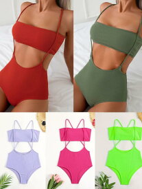 水着 レディース セパレート ビキニ セット 無地 ハイウエスト クロスデザイン スイムウェア セクシー スタイル ビーチ リゾート プール 海水浴