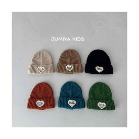 帽子 キッズ ニット帽 秋冬 防寒 ハート かわいい 子供 ケーブルニット ワッチキャップ ビーニー